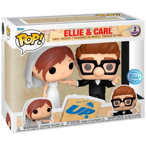[889698588607] Blister 2 figuras POP Disney UP Ellie & Carl Exclusive
