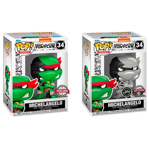 [889698606530 C6] Figura POP Tortugas Ninja Michelangelo Exclusive 5 + 1 Chase