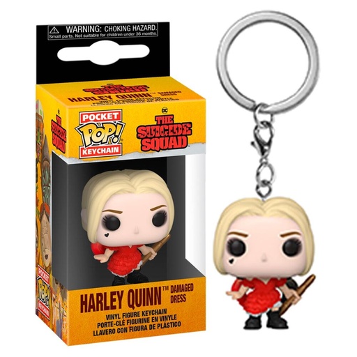 [889698560078] Llavero Pocket DC The Suicide Squad Harley Quinn Damaged Dress
