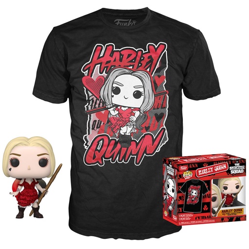 [889698567473] Set figura POP & Tee DC Comics Escuadron Suicida Harley Quinn