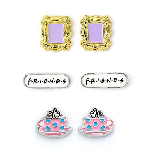 [5055583432811] Set 3 pares de pendientes Friends