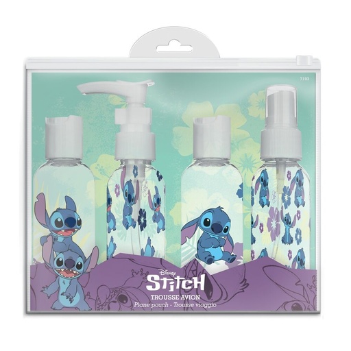 [3700206771939] Neceser Viaje 4 frascos rellenables Stitch Disney