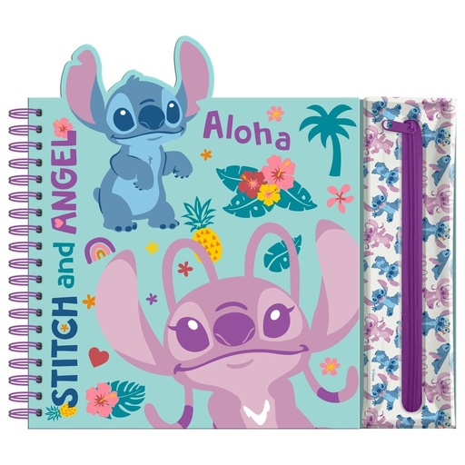 [8435507889872] Cuaderno actividades con estuche removible Stitch Disney