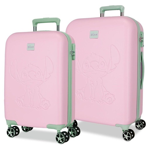 [8435692792469] Set 2 Maletas trolley ABS Malva Stitch Disney