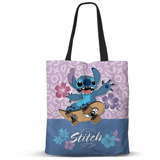 [8445118086263] Bolsa shopping Skate Stitch Disney 40cm