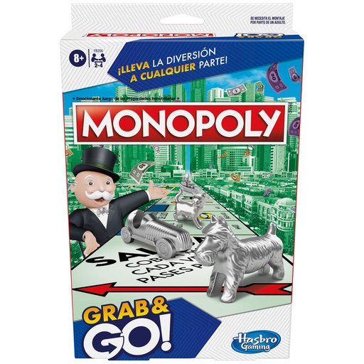 [5010996164445] Juego mesa Monopoly Grab &#38; Go! español