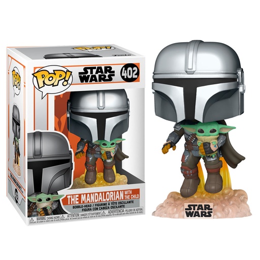 [889698509596] Figura POP Star Wars The Mandalorian Mando Flying with Jet Pack