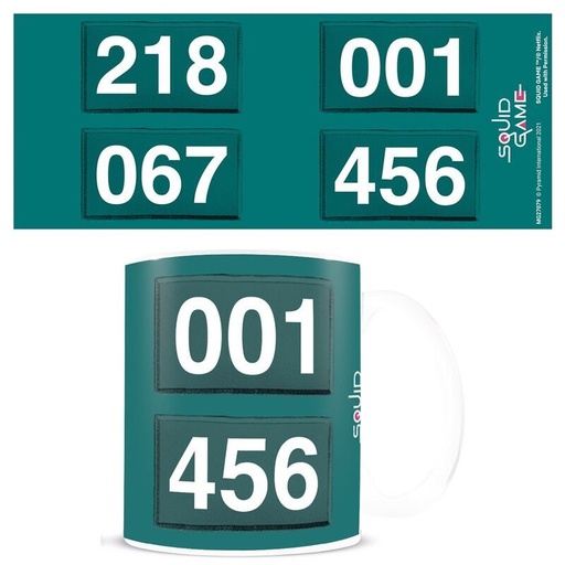 [5050574270793] Taza Numeros El Juego del Calamar 315ml