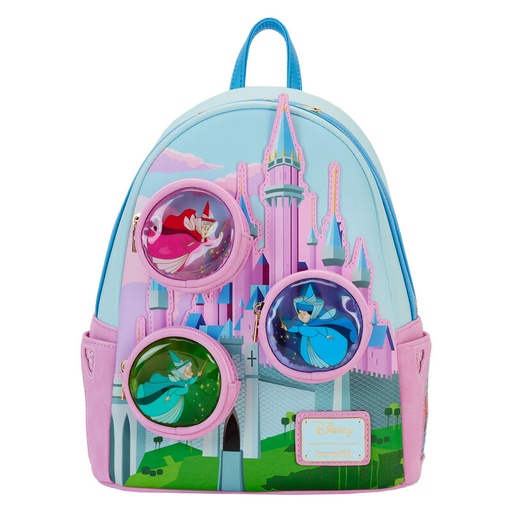 [671803475847] Mochila Hadas Madrinas Castillo La Bella Durmiente Disney Loungefly 26cm