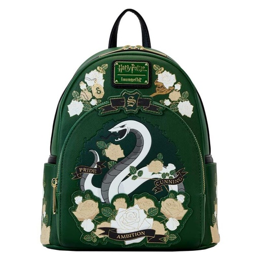 [671803489011] Mochila Slytherin House Floral Harry Potter Loungefly 26cm