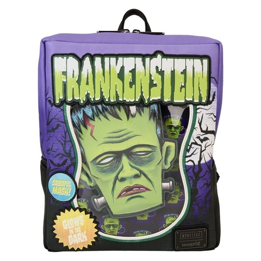 [671803523418] Mochila Frankenstein Neon Mask Universal Monster Loungefly 28cm