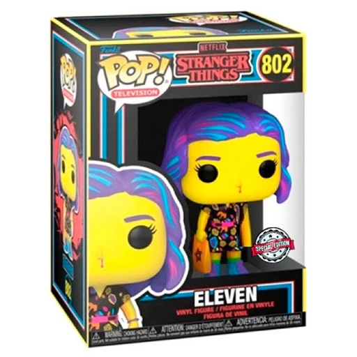 [889698598194] Figura POP Stranger Things Eleven in Mall Outfit Black Light Exclusive