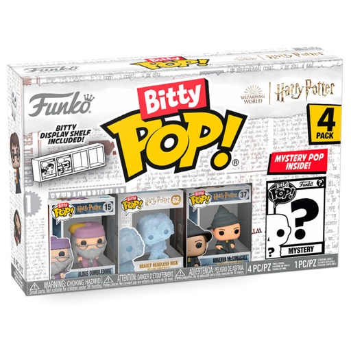 [889698713177] Blister 4 figuras Bitty POP Harry Potter Dumbledore