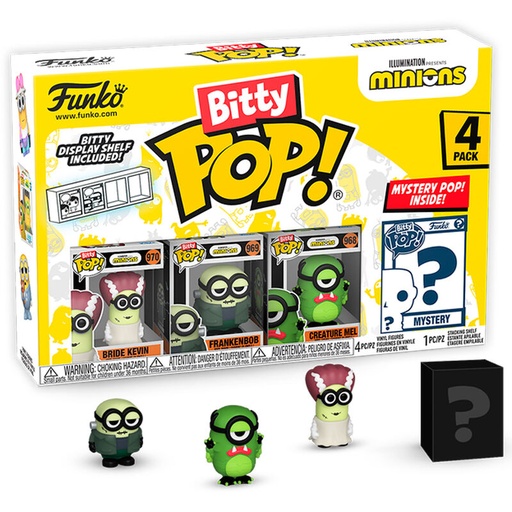 [889698730365] Blister 4 figuras Bitty POP Minions Series 2
