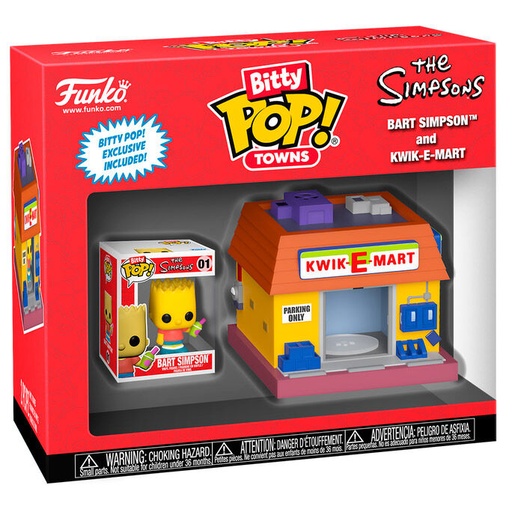 [889698836845] Figura Bitty POP Town Simpsons Bart Simpsons and Kwik-E-Mart