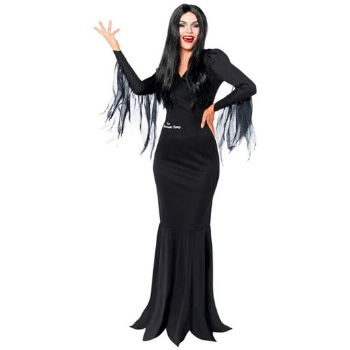 [194099133524] Disfraz Morticia Addams Miercoles adulto