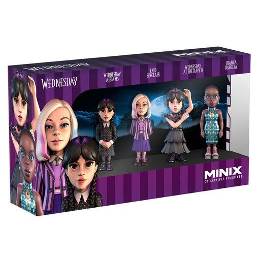 [8436605114781] Blister 4 figuras Minix Miercoles 7cm