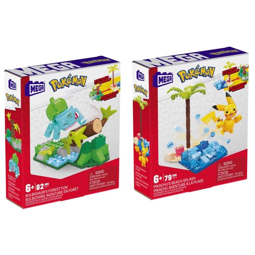 [194735026715] MEGA Construx Pikachu y Bulbasaur Pokemon surtido