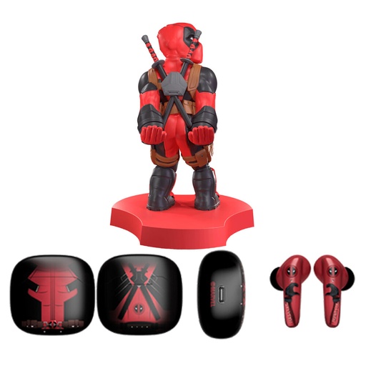 [5060525897085] Mini Cable Guy + auriculares inalambricos Deadpool Marvel