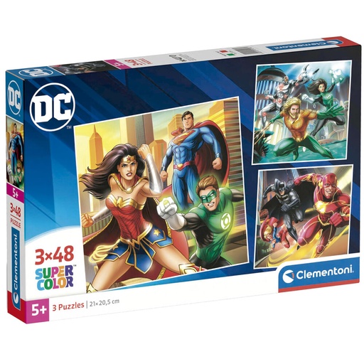 [8005125252961] Puzzle La Liga de la Justicia DC Comics 3x48pzs