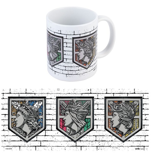 [8435747800392] Taza Emblemas Muros Attack On Titan 350ml