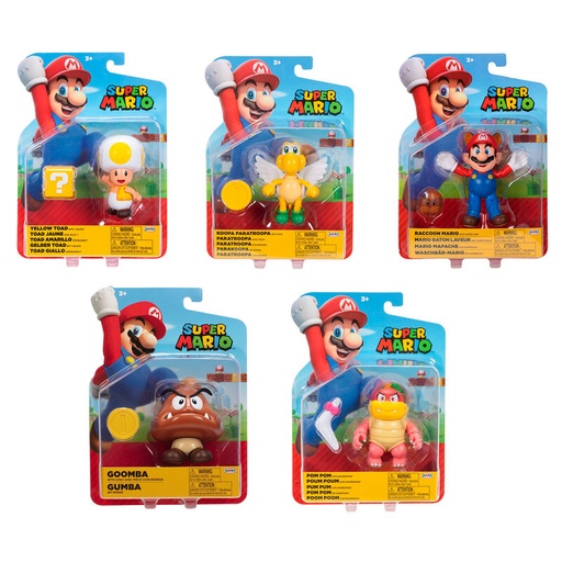 [192995421622] Figura wave 39 Super Mario Bros 10cm surtido