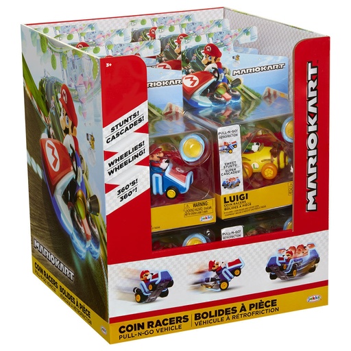 [39897692784] Figura Super Mario Coin Racers Mario Kart 6cm surtido