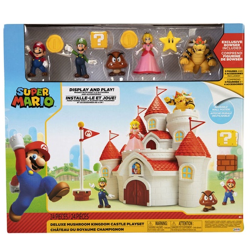 [39897708430] Playset Castillo Deluxe Reino Champiñon Super Mario Bros