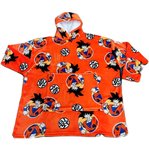 [8436580117036] Bata sudadera oversize Dragon Ball coral infantil